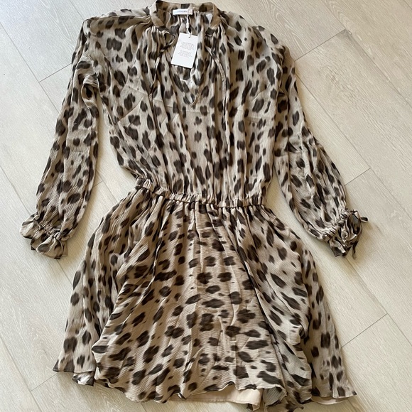 Anine Bing Dresses & Skirts - Anine Bing Leopard Print Silk Dress Sz Small